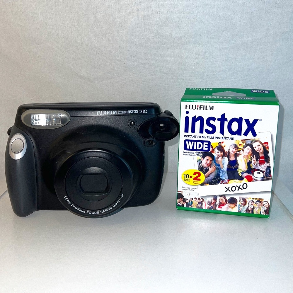 Fujifilm INSTAX 210 - Gently Used - Polaroid Camera - with Bonus Unused Film Set